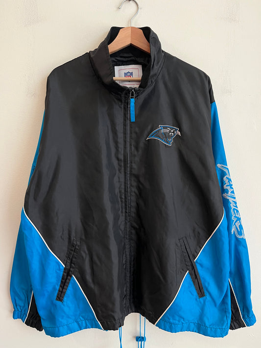 2010s Carolina Panthers NFL Cat Scratch Sleeve Windbreaker(L)