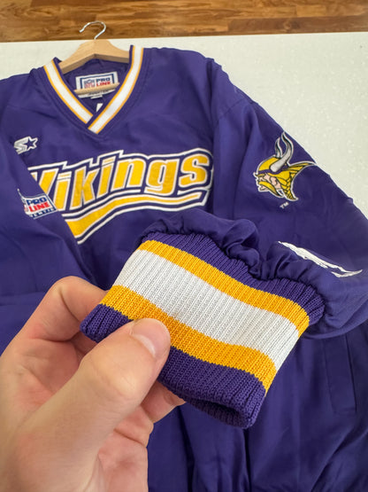 90s Minnesota Vikings Starter Spell Out Windbreaker (XL)