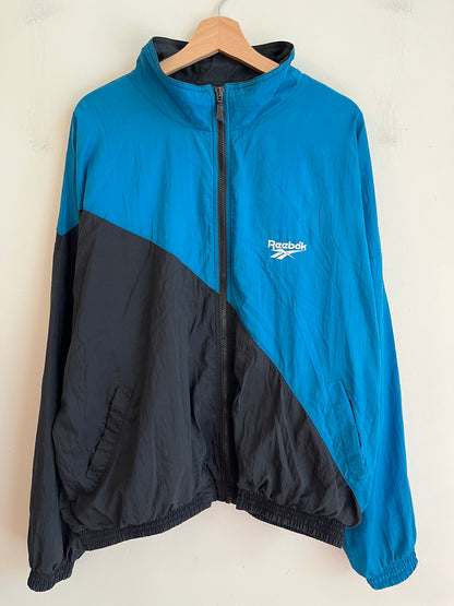 90s Reebok Teal & Black Windbreaker (XL)