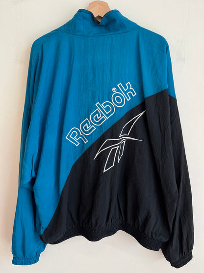 90s Reebok Teal & Black Windbreaker (XL)