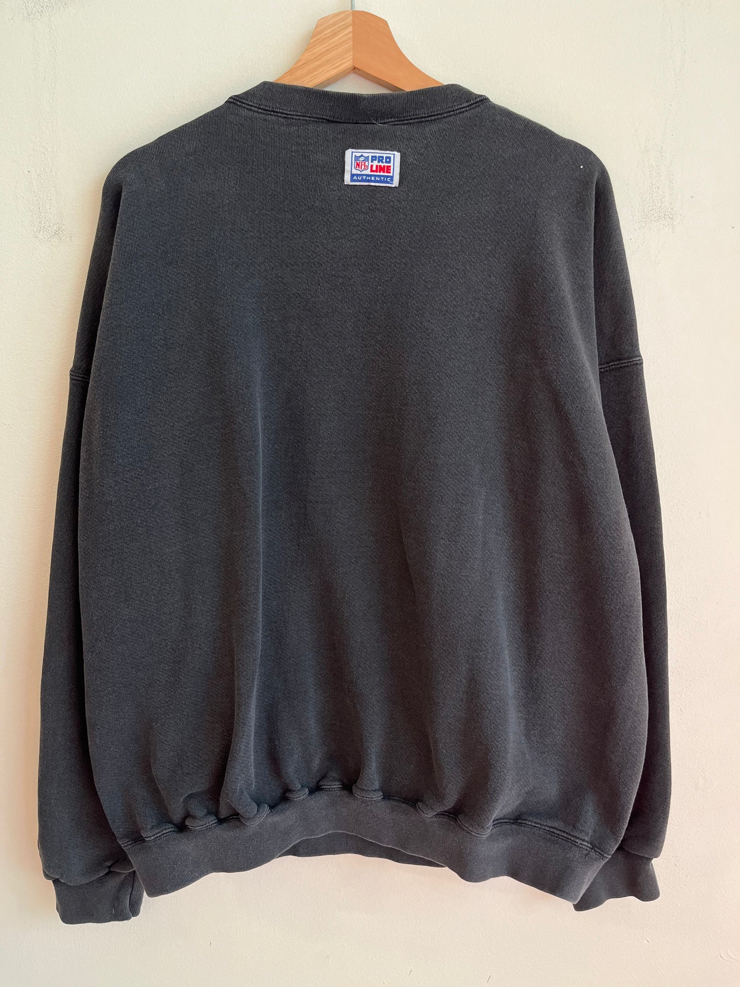 90s Oakland Raiders Logo Athletic Faded Embroidered Crewneck (XL)