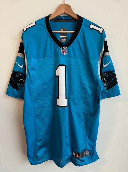 2017 Carolina Panthers Cam Newton Nike Stitched Blue Jersey (M)