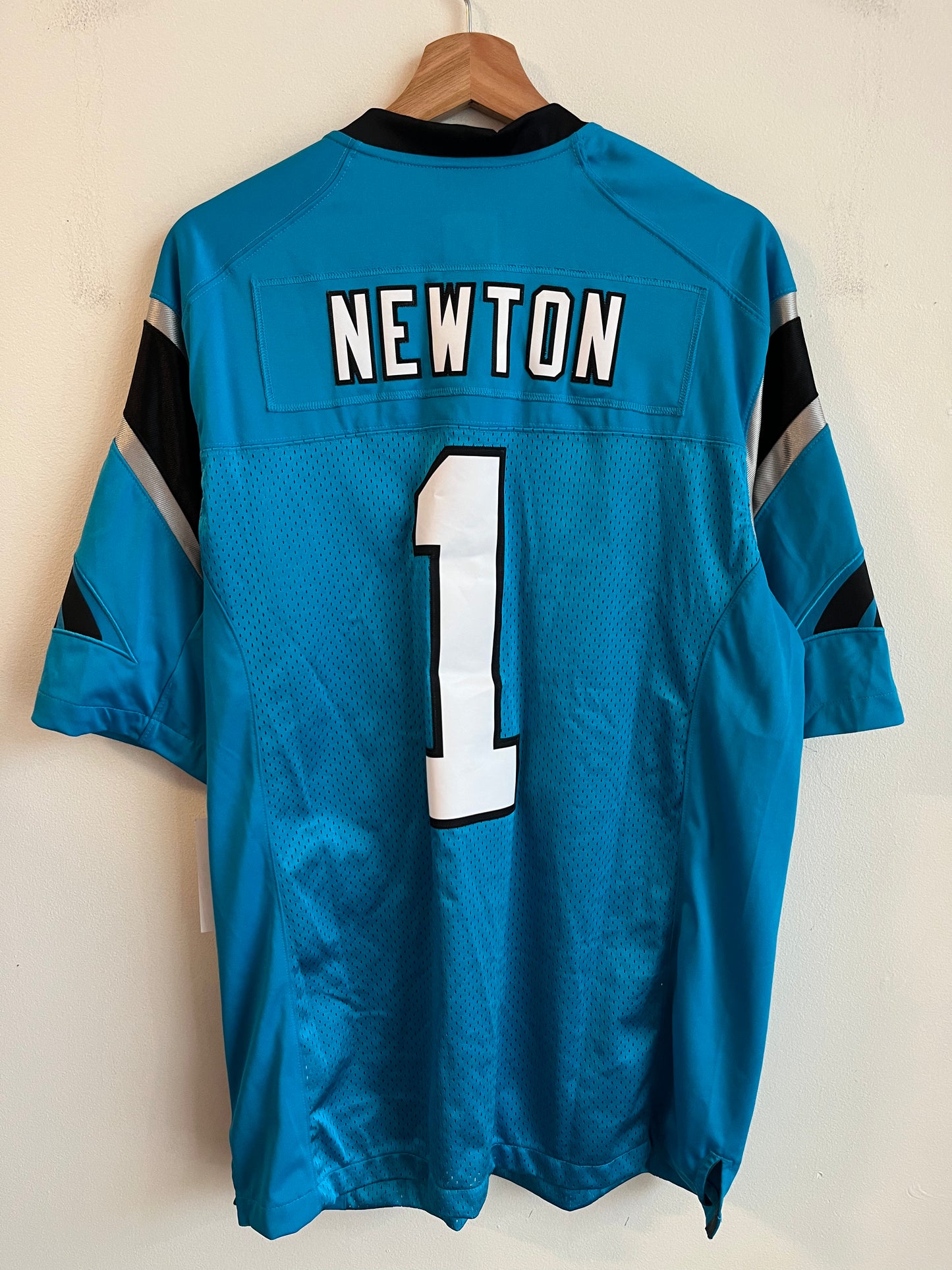 2017 Carolina Panthers Cam Newton Nike Stitched Blue Jersey (M)