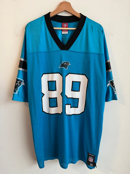 00s Carolina Panthers Steve Smith NFL Players Blue Jersey (XL)