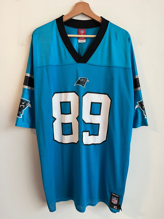 00s Carolina Panthers Steve Smith NFL Players Blue Jersey (XL)