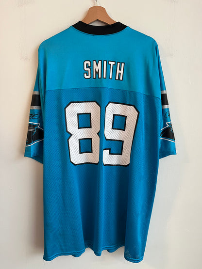 00s Carolina Panthers Steve Smith NFL Players Blue Jersey (XL)