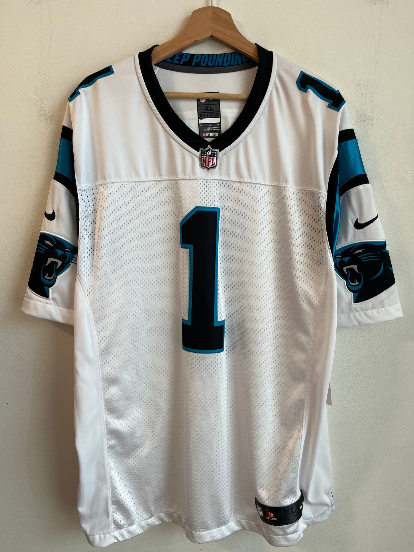 2010s Carolina Panthers Cam Newton Nike Away Stitch Jersey (XL)