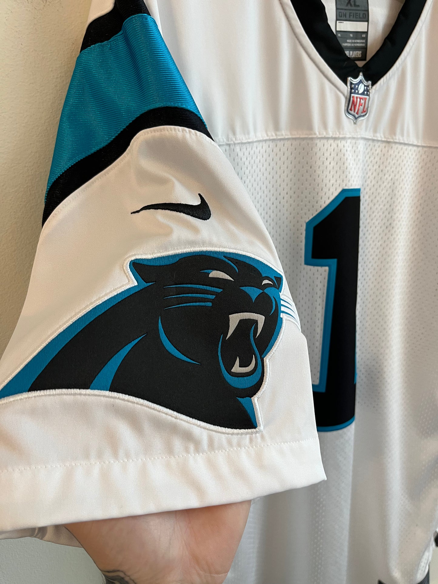 2010s Carolina Panthers Cam Newton Nike Away Stitch Jersey (XL)