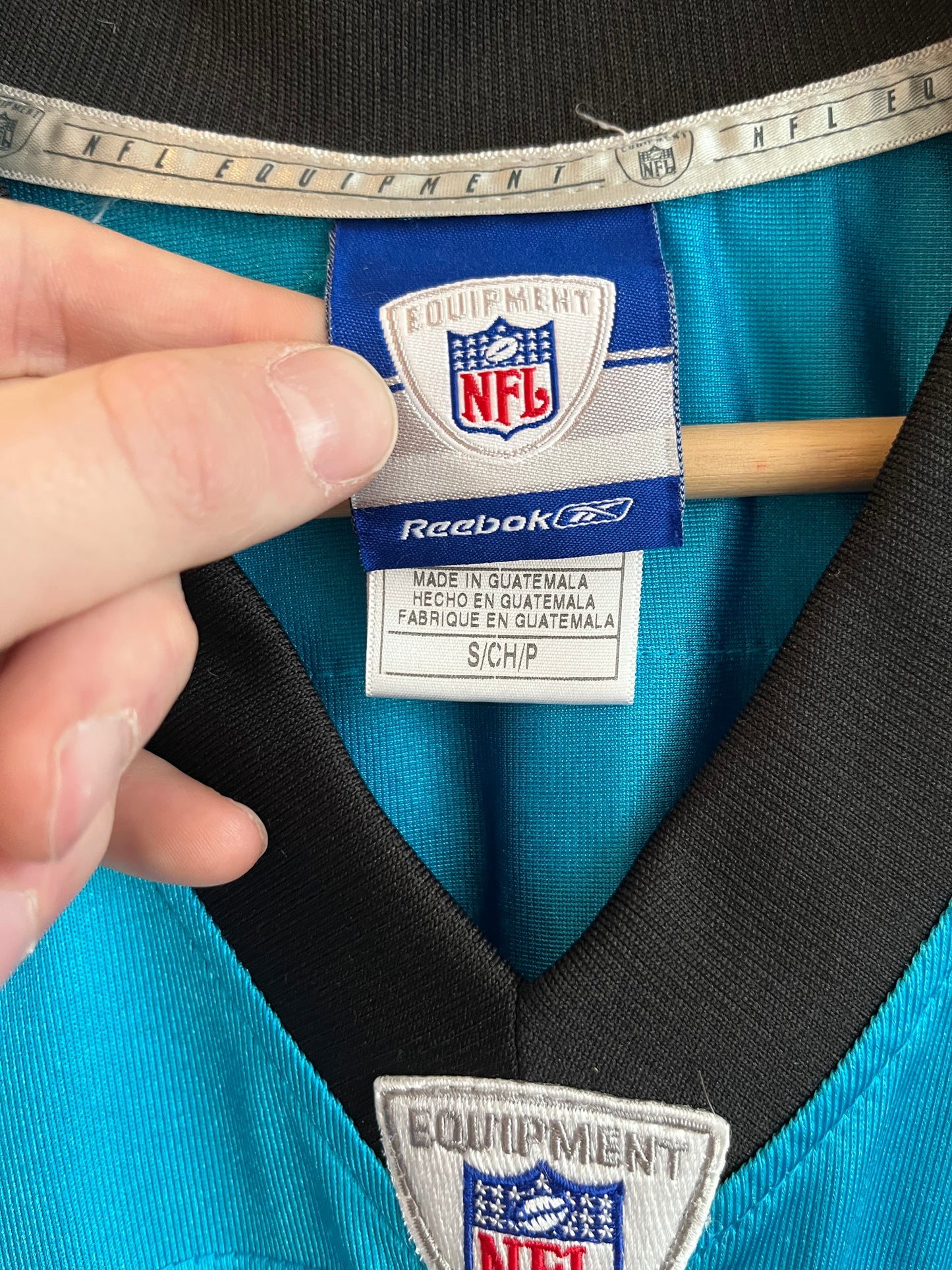 00s Carolina Panthers Steve Smith Blue Reebok Jersey (S)