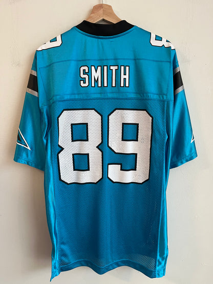 00s Carolina Panthers Steve Smith Blue Reebok Jersey (S)