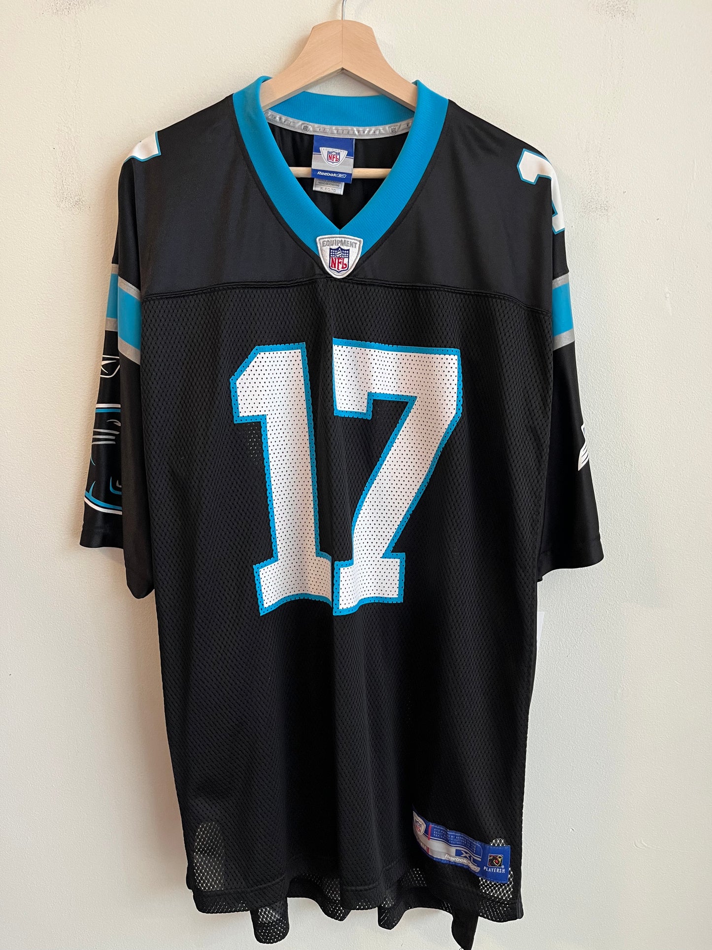 00s Carolina Panthers Jake Delhomme Reebok Home Jersey (XL)