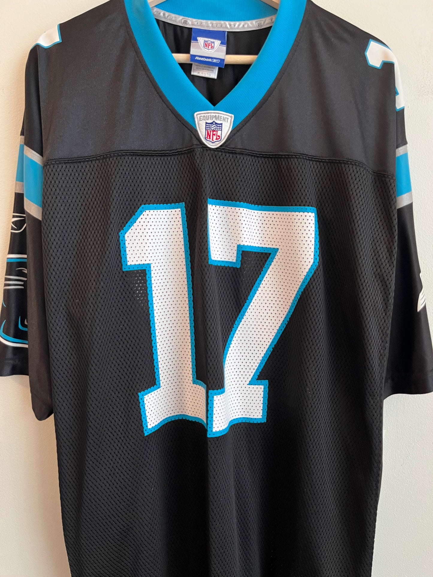 00s Carolina Panthers Jake Delhomme Reebok Home Jersey (XL)