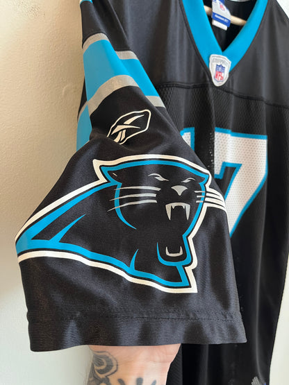 00s Carolina Panthers Jake Delhomme Reebok Home Jersey (XL)