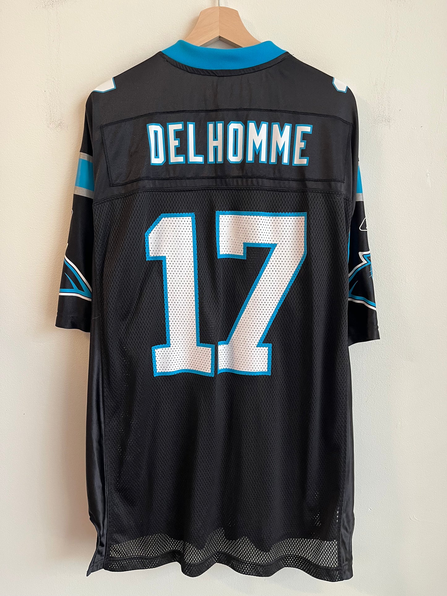 00s Carolina Panthers Jake Delhomme Reebok Home Jersey (XL)