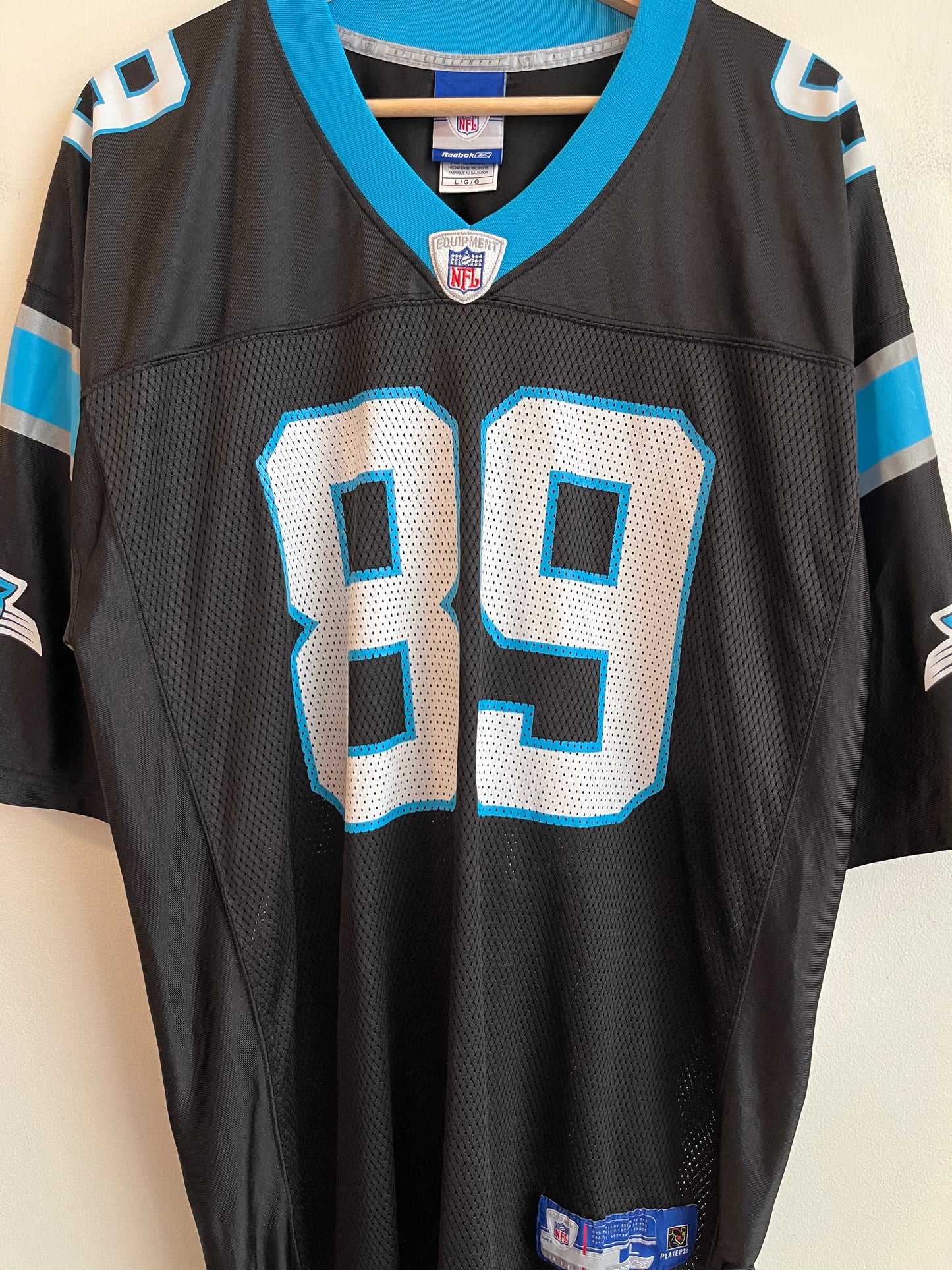 00s Carolina Panthers Steve Smith Reebok Home Jersey (L)