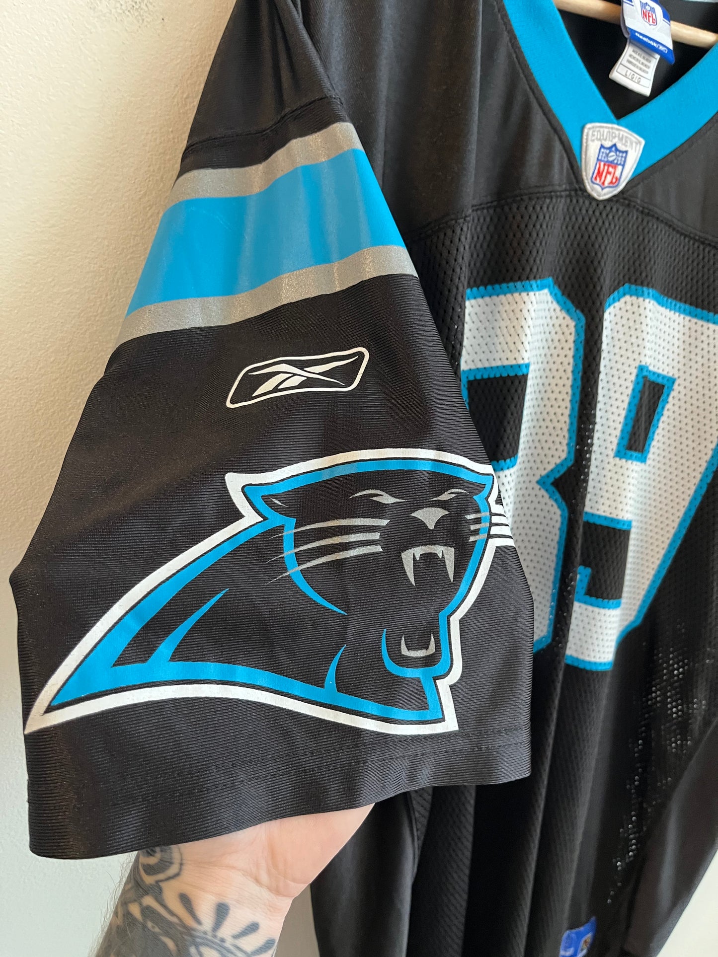 00s Carolina Panthers Steve Smith Reebok Home Jersey (L)