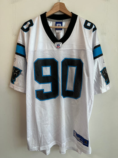 00s Carolina Panthers Julius Peppers Reebok Away Jersey (L)