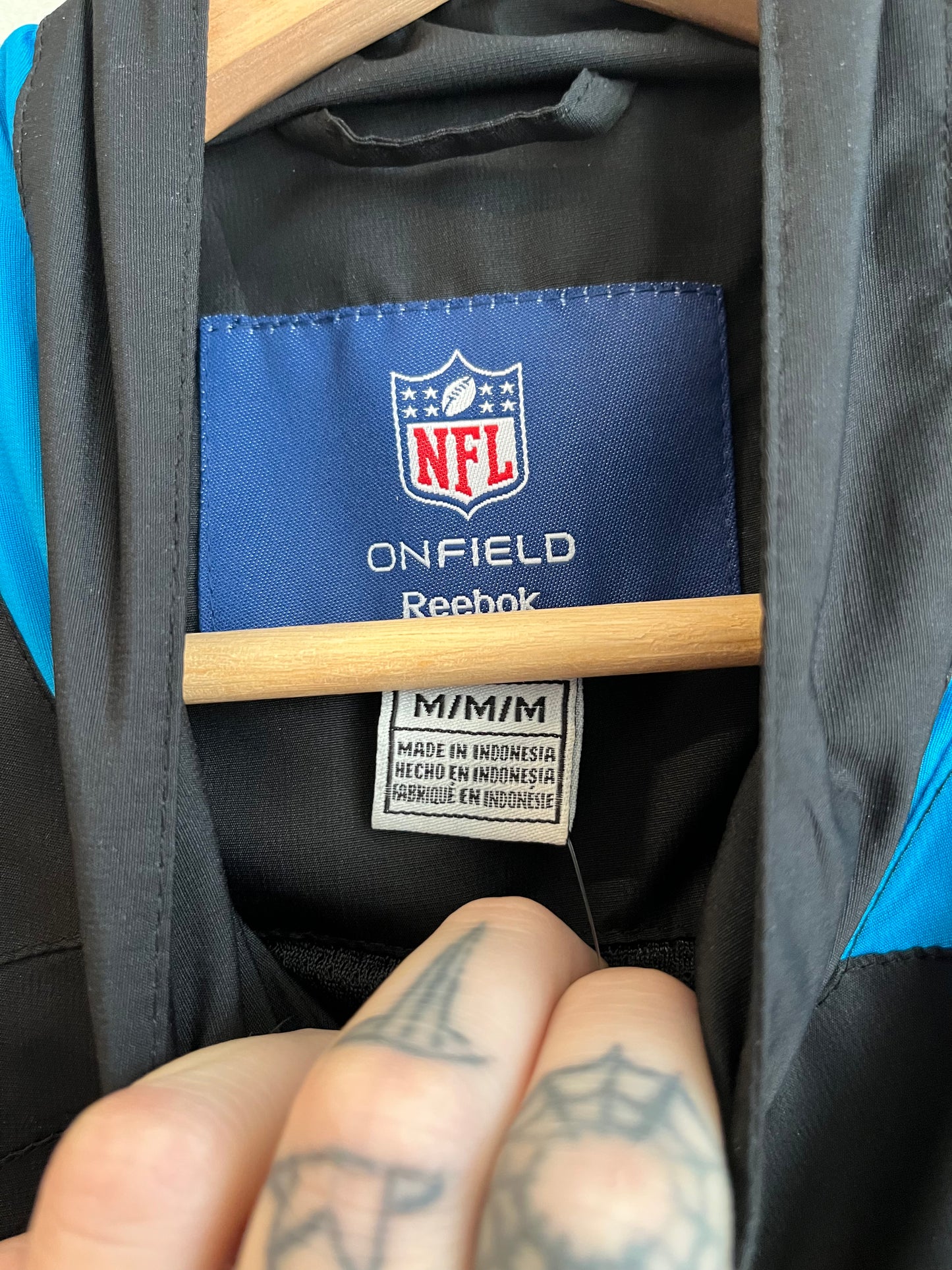 00s Carolina Panthers Reebok Quarter Zip Windbreaker (M)