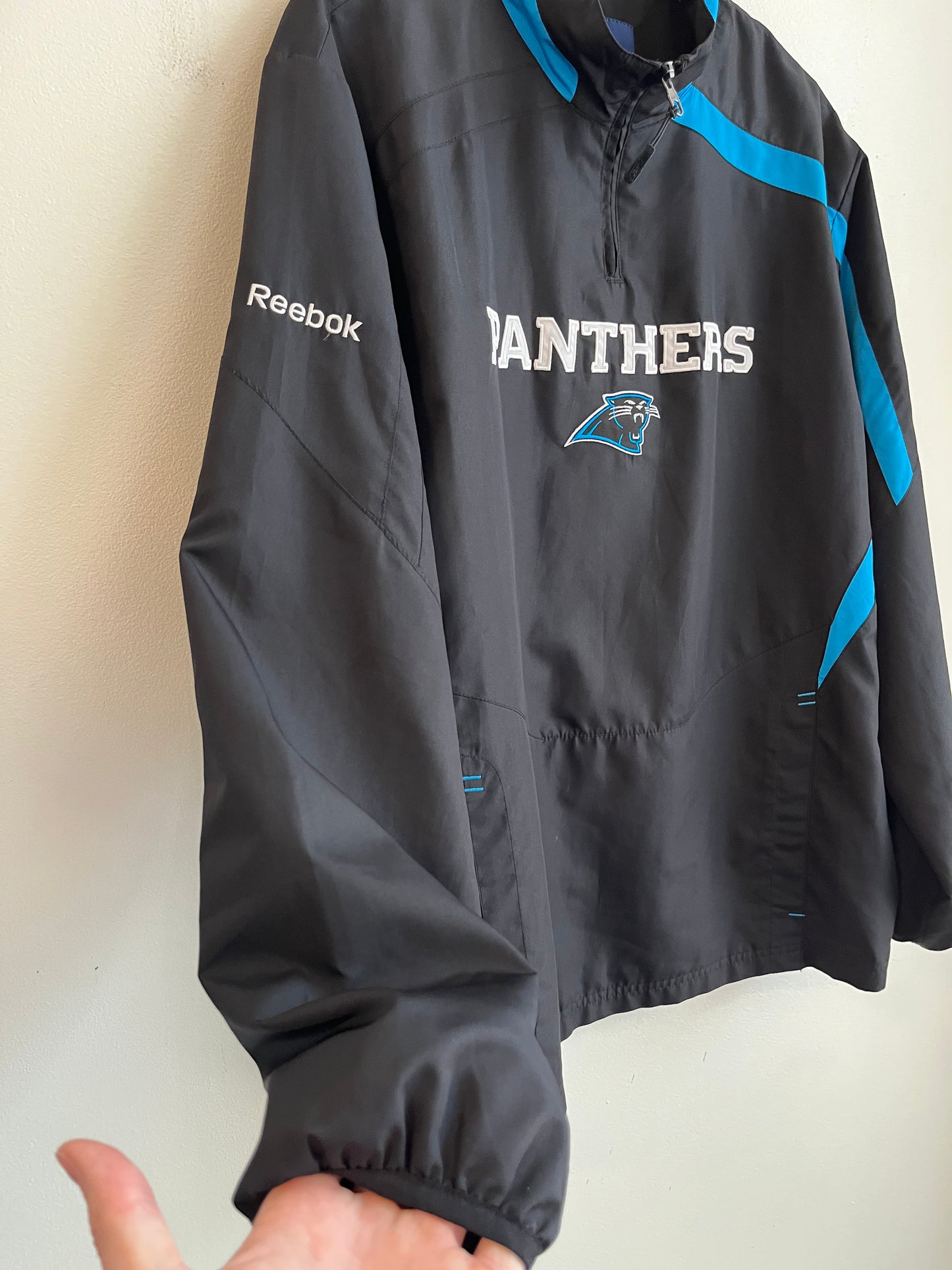 00s Carolina Panthers Reebok Quarter Zip Windbreaker (M)