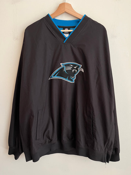 2008 Carolina Panthers Big Logo Black Windbreaker (XL)