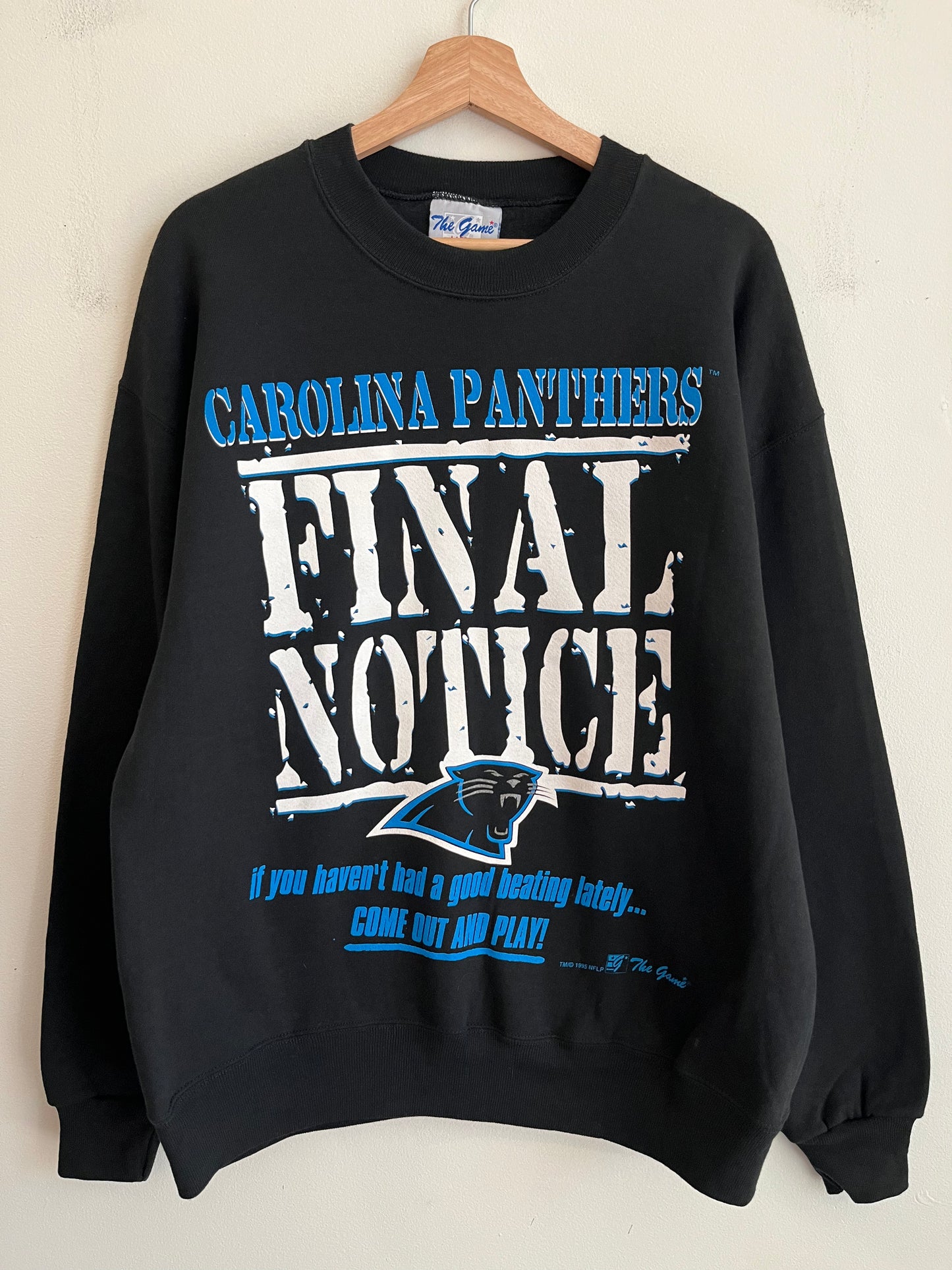 1995 Carolina Panthers “Final Notice” The Game Crewneck (L)