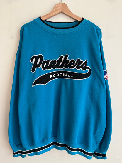 90s Carolina Panthers Starter Embroidered Blue Tail Swoop Crewneck (XL)