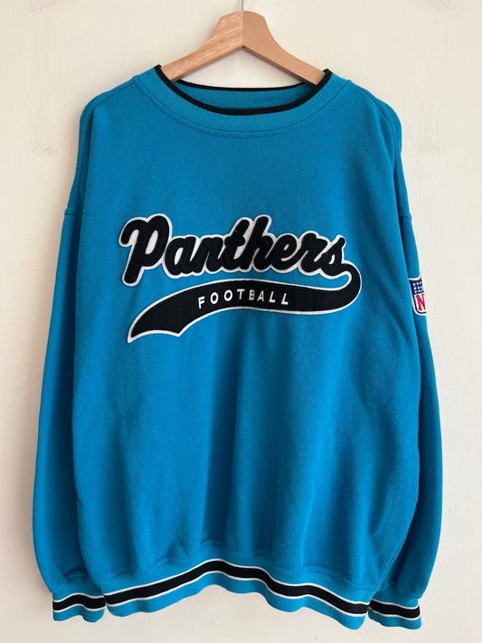 90s Carolina Panthers Starter Embroidered Blue Tail Swoop Crewneck (XL)
