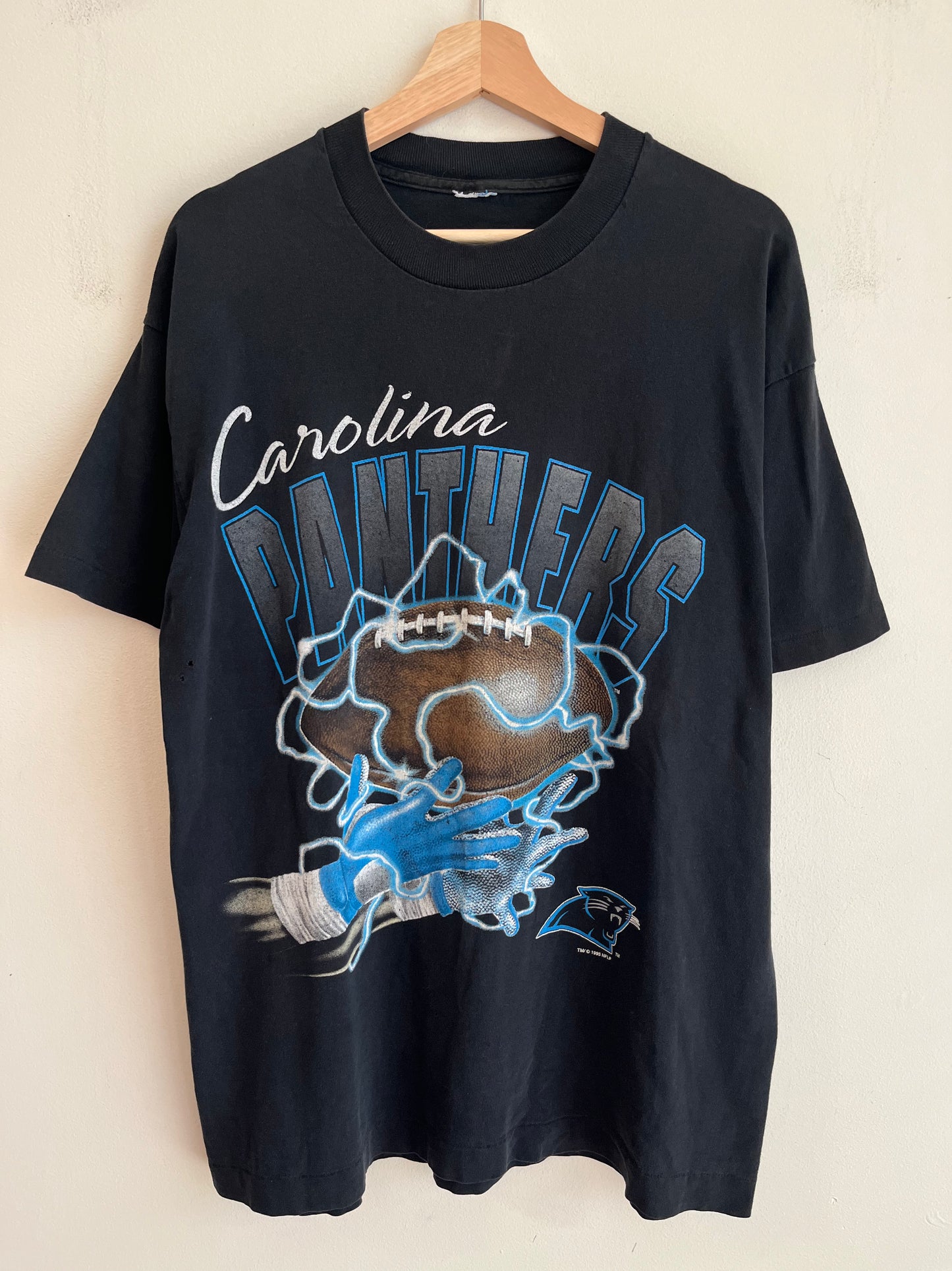 1995 Carolina Panthers Lightning Catch Tee (XL)