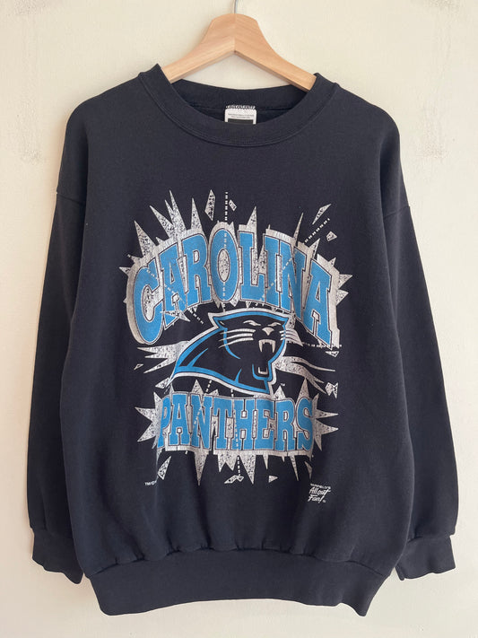 1993 Carolina Panthers Shattered Spell Out Warfield Crewneck (XL)