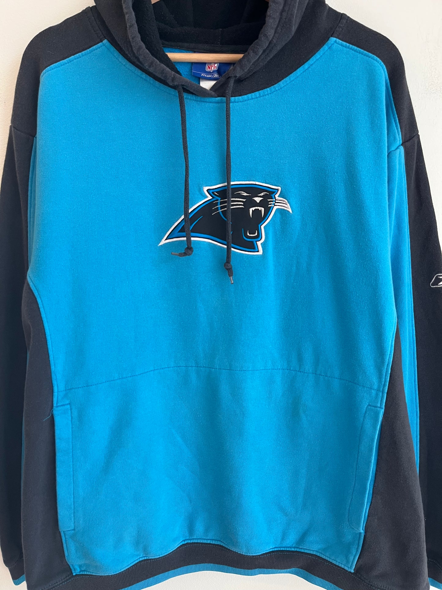 00s Carolina Panthers Two Tone NFL Reebok Hoodie (L)