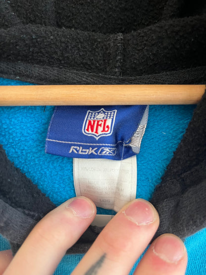 00s Carolina Panthers Two Tone NFL Reebok Hoodie (L)