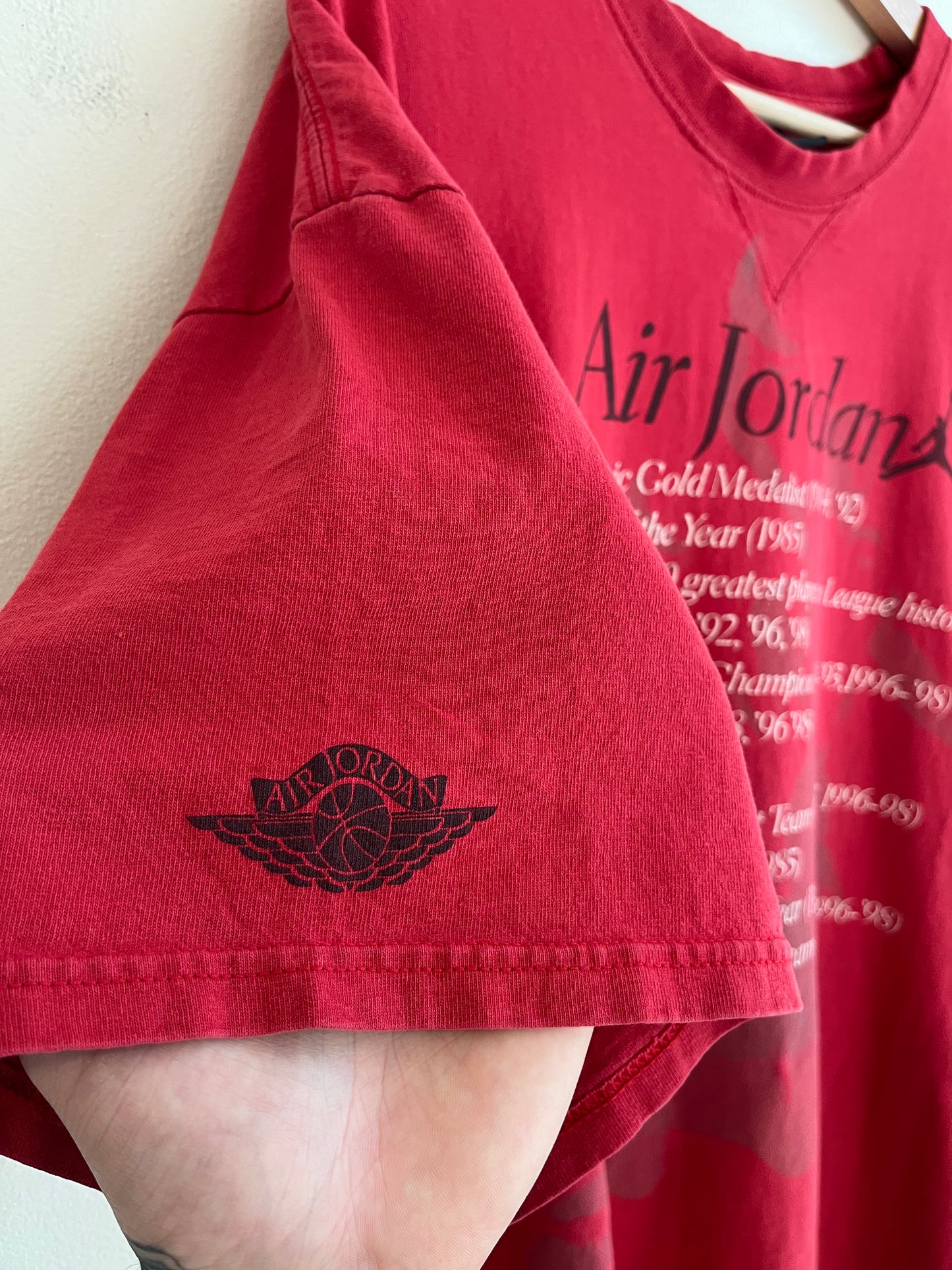 00s Air Jordan Career Achievements Red Tee (XL)