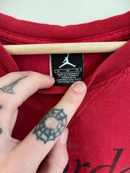00s Air Jordan Career Achievements Red Tee (XL)