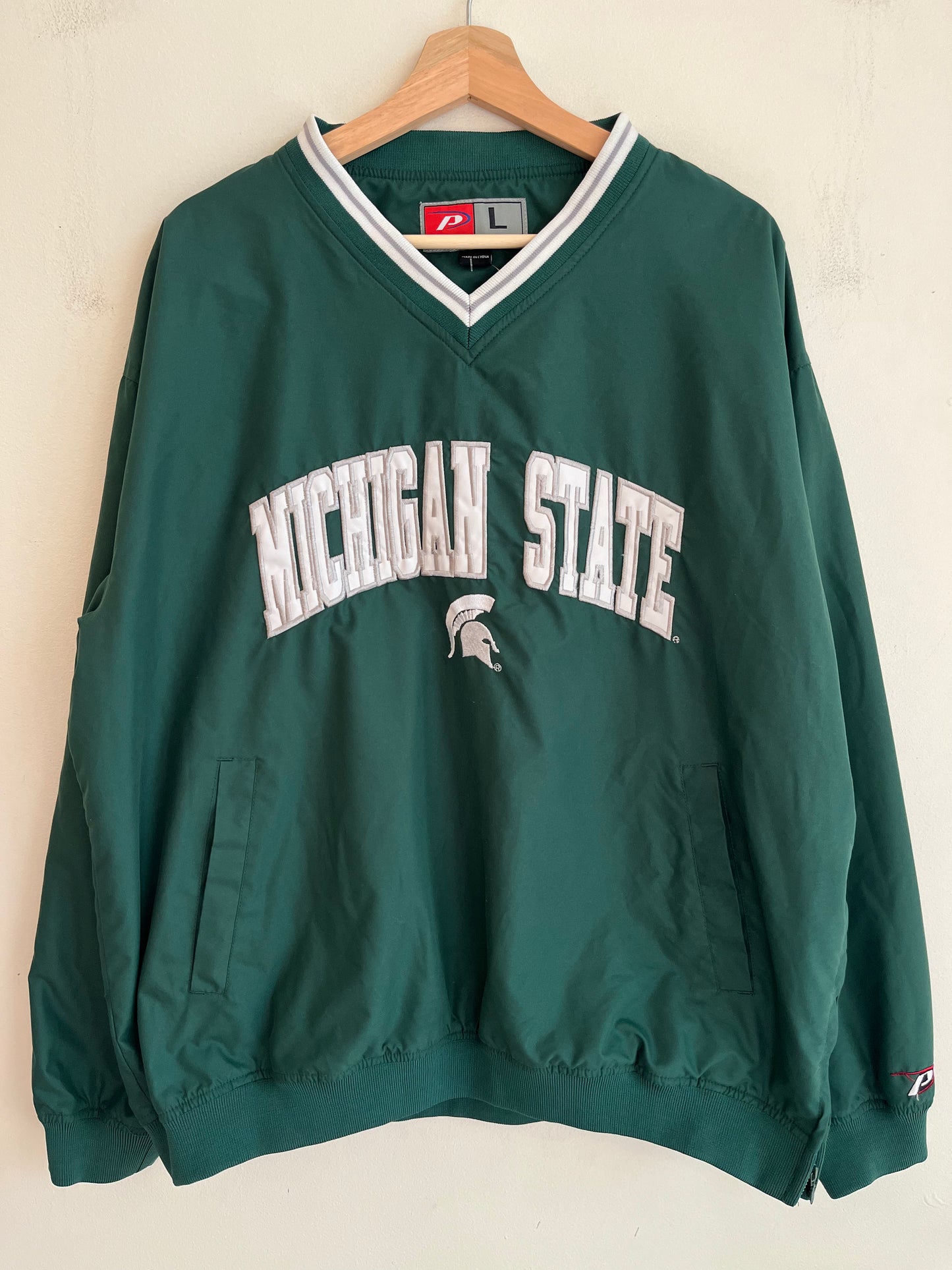 00s Michigan State University Pro Player Windbreaker (L)