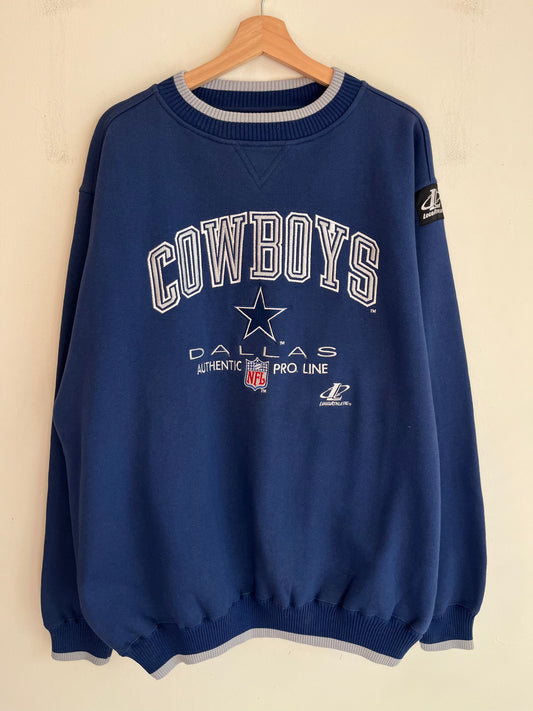 90s Dallas Cowboys Logo Athletic Embroidered Pro Line Crewneck (XL)