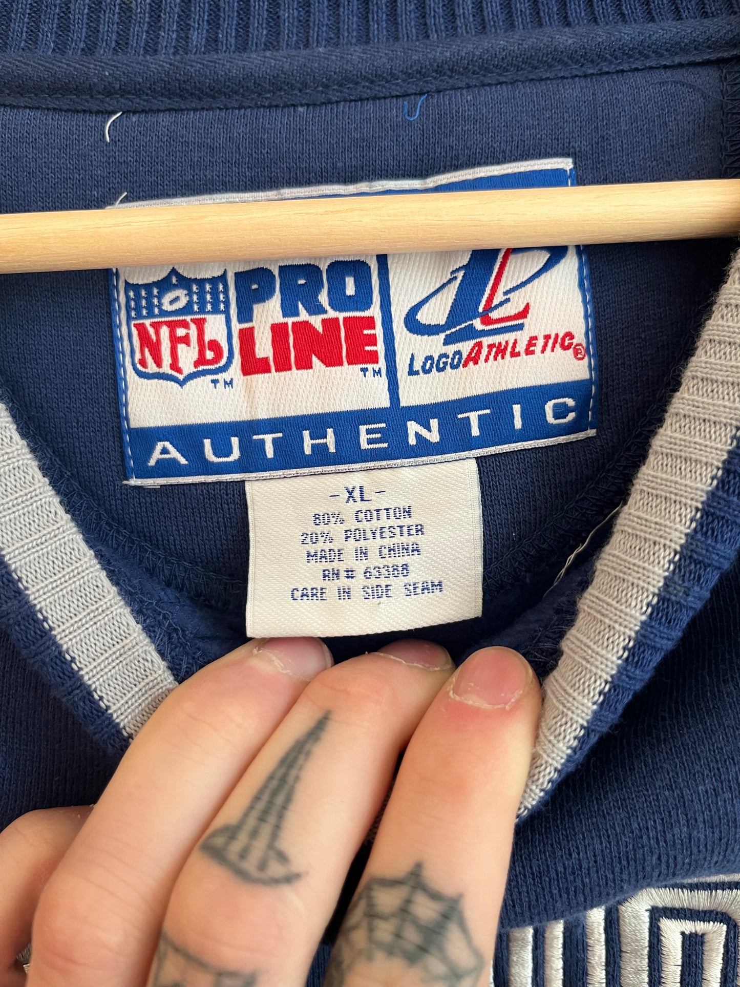 90s Dallas Cowboys Logo Athletic Embroidered Pro Line Crewneck (XL)