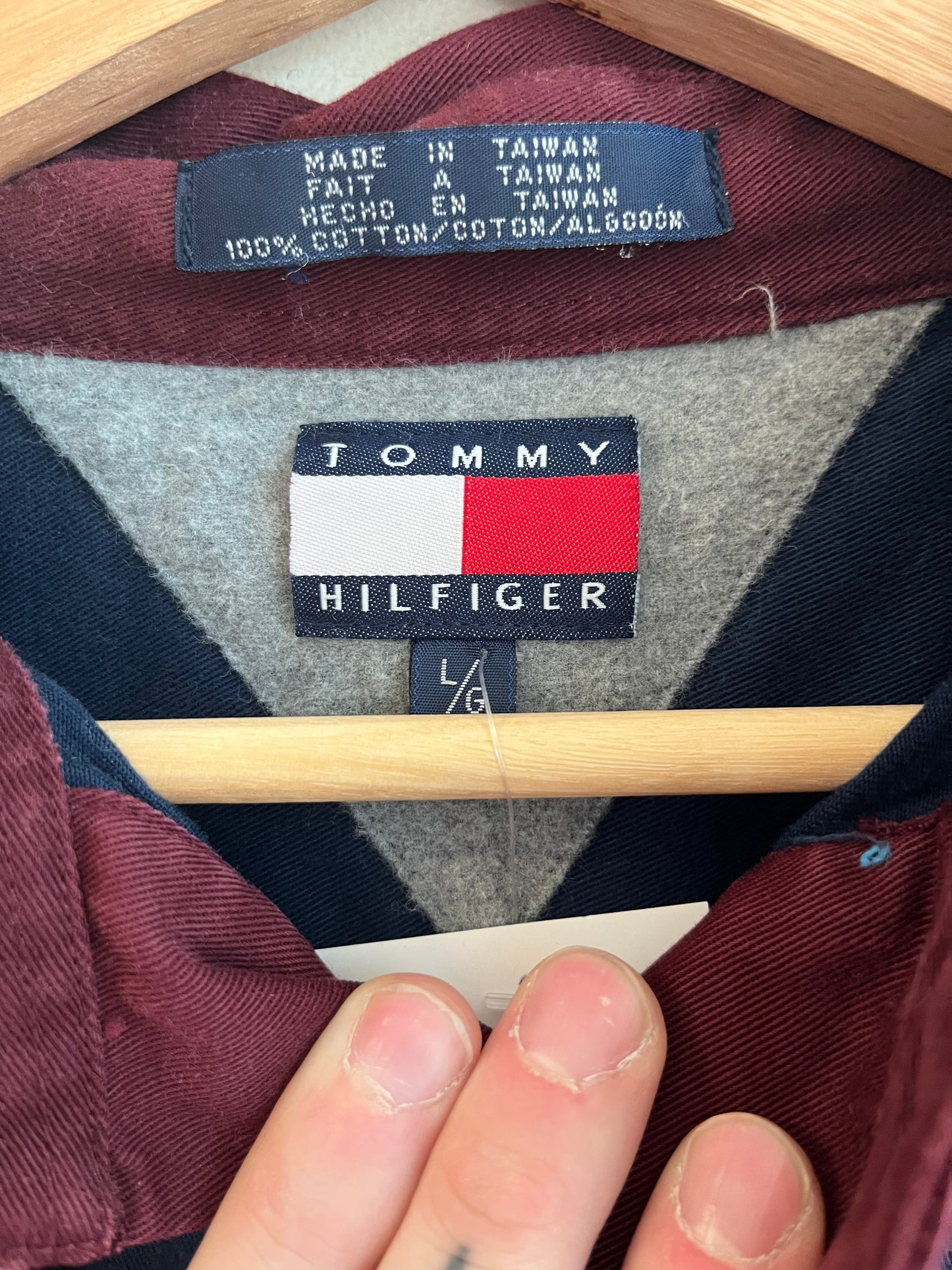 90s Tommy Hilfiger 88th Lacrosse Rugby Long Sleeve Shirt (L)