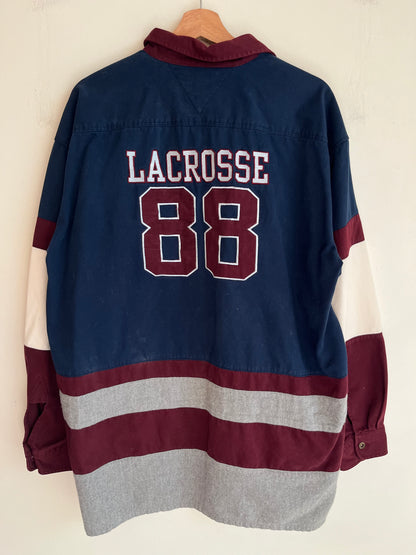 90s Tommy Hilfiger 88th Lacrosse Rugby Long Sleeve Shirt (L)