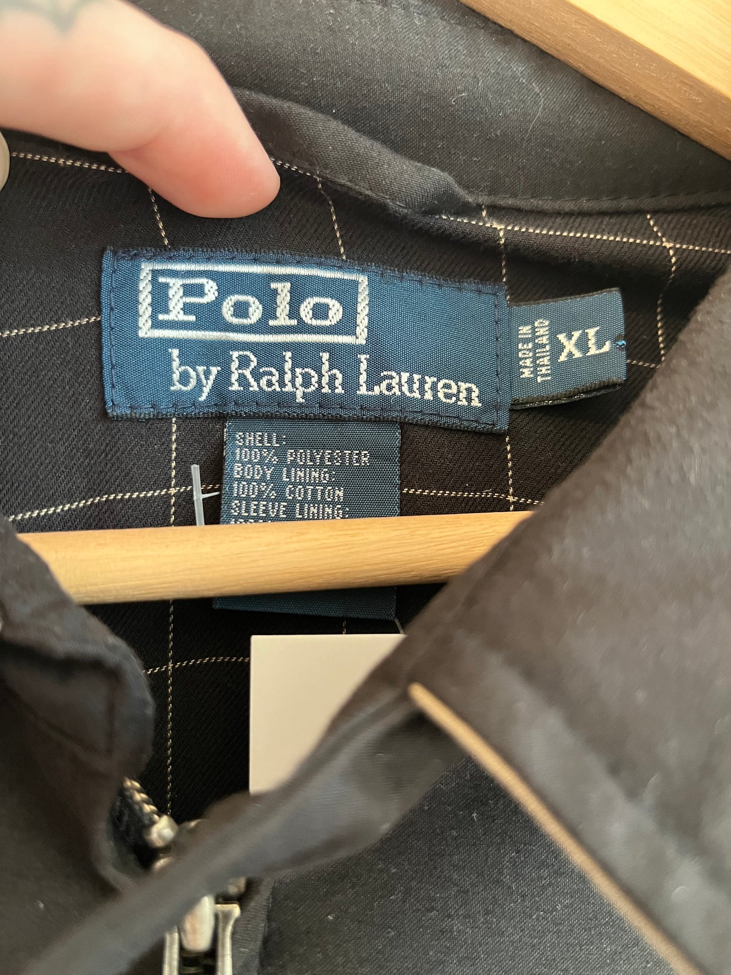 00s Polo Black Harrington Jacket (XL)
