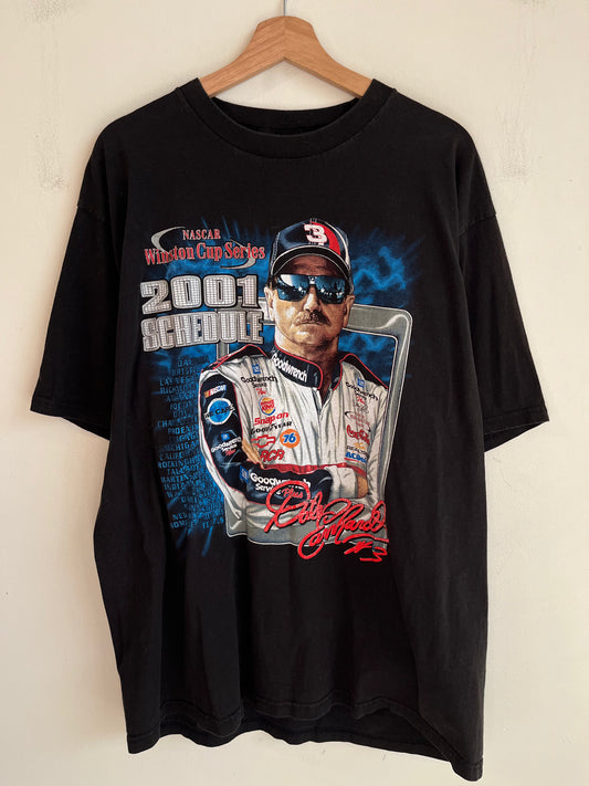 2001 Dale Earnhardt Nascar Winston Cup Series Schedule Tee (XL)