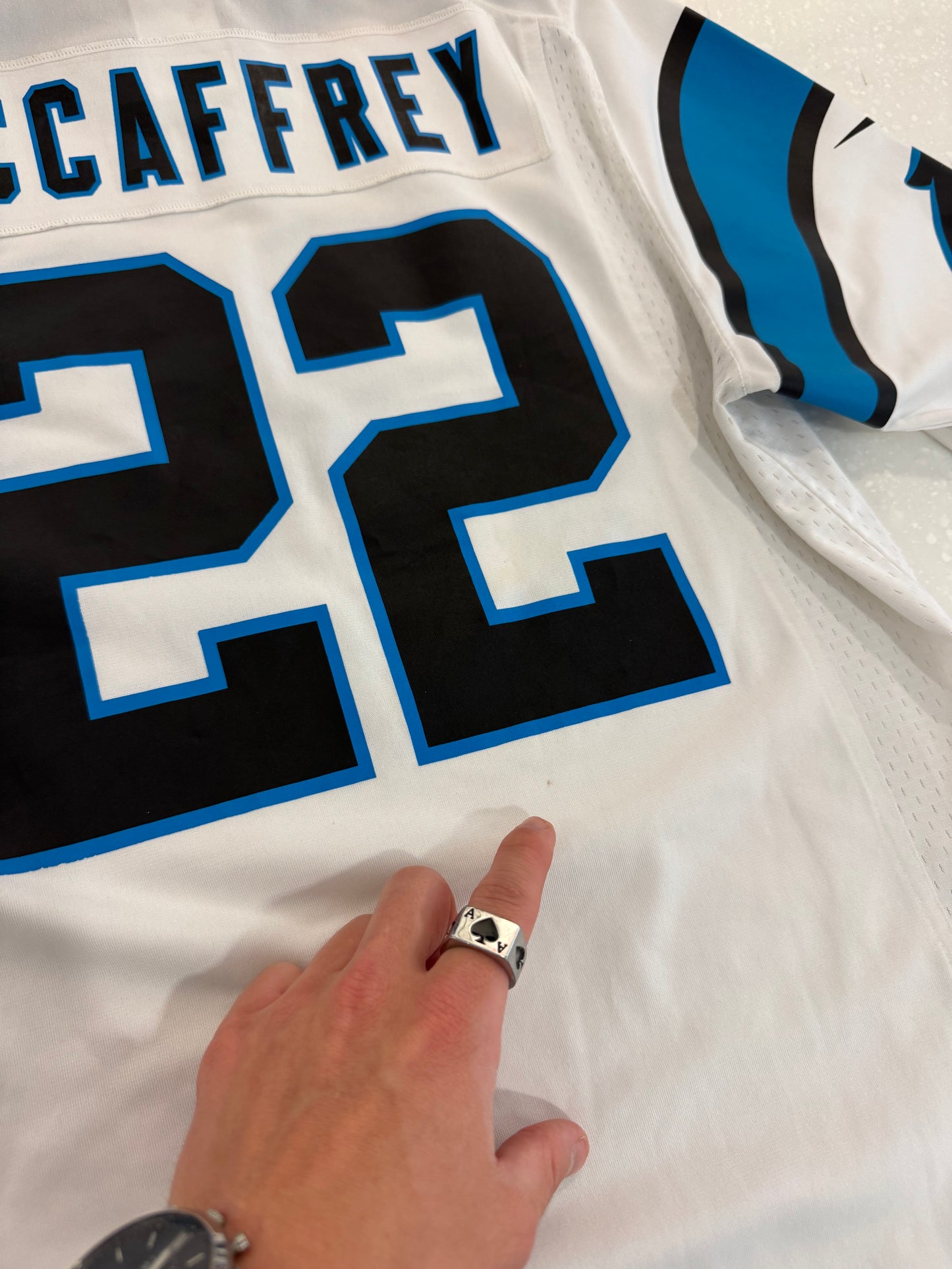 2010s Carolina Panthers Christian McCaffery Away Jersey (S)