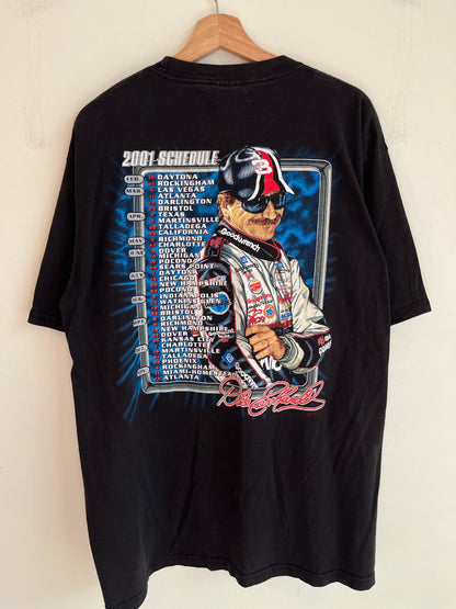 2001 Dale Earnhardt Nascar Winston Cup Series Schedule Tee (XL)