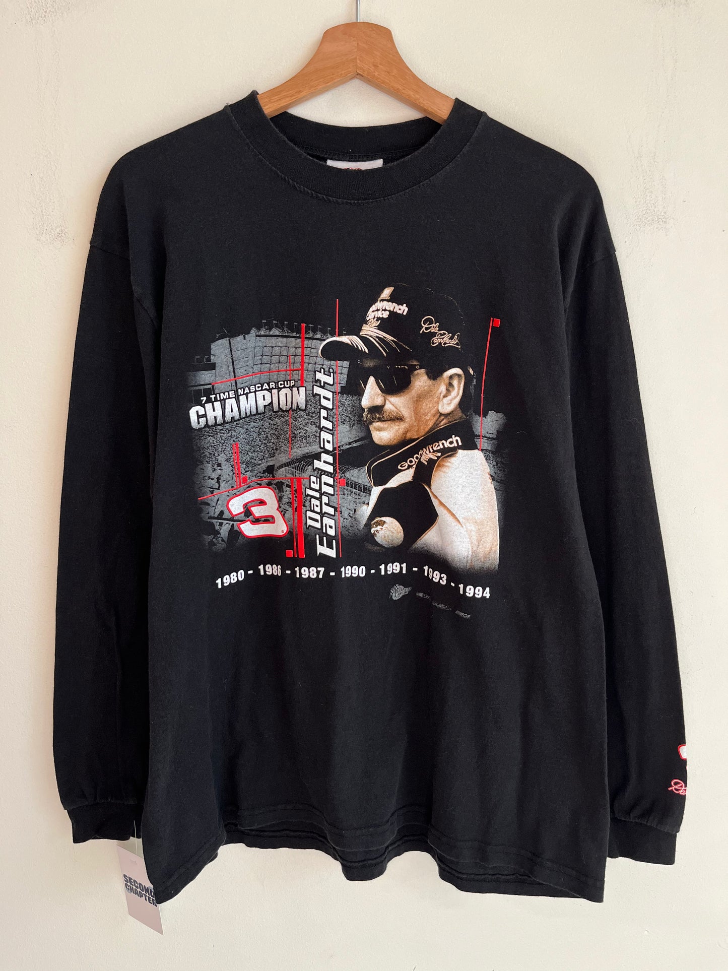 00s Dale Earnhardt "7 Time Nascar Champion" Long Sleeve Shirt (L)