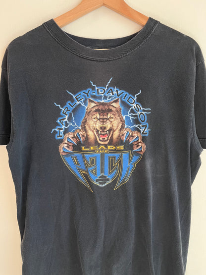 2005 Harley Davidson "Leads The Pack" Lightning Graphic Tee (M)