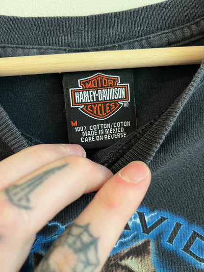 2005 Harley Davidson "Leads The Pack" Lightning Graphic Tee (M)