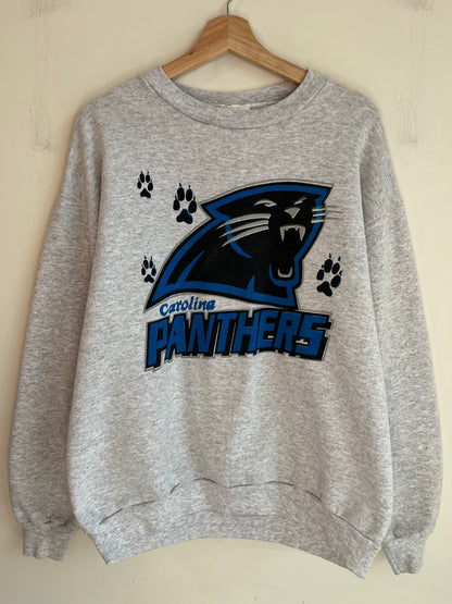 90s Carolina Panthers Paw Print Nike Crewneck (XL)