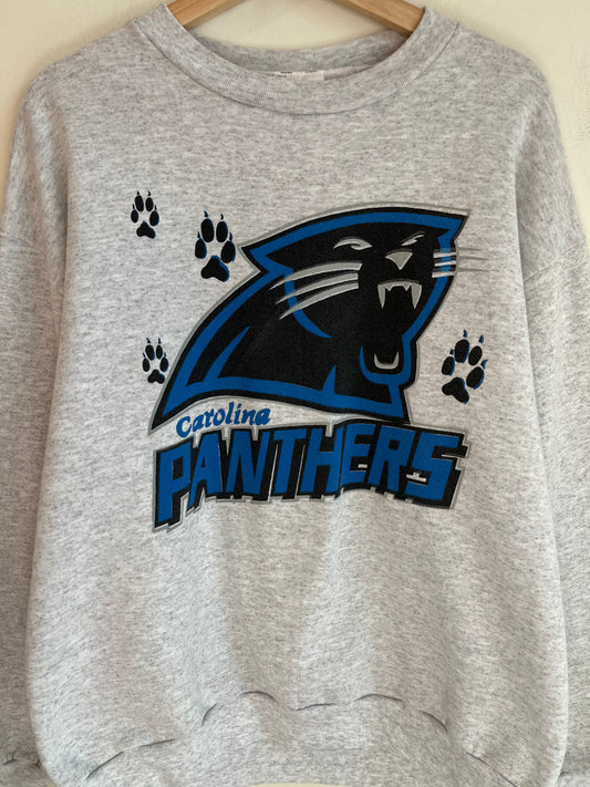 90s Carolina Panthers Paw Print Nike Crewneck (XL)