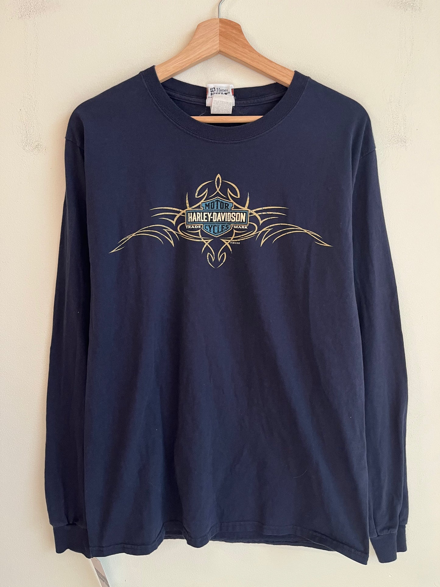 2014 Harley Davidson Navy Nashville, TN Long Sleeve Shirt (M)