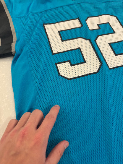 00s Carolina Panthers Jon Beason Electric Blue Jersey (Youth XL)