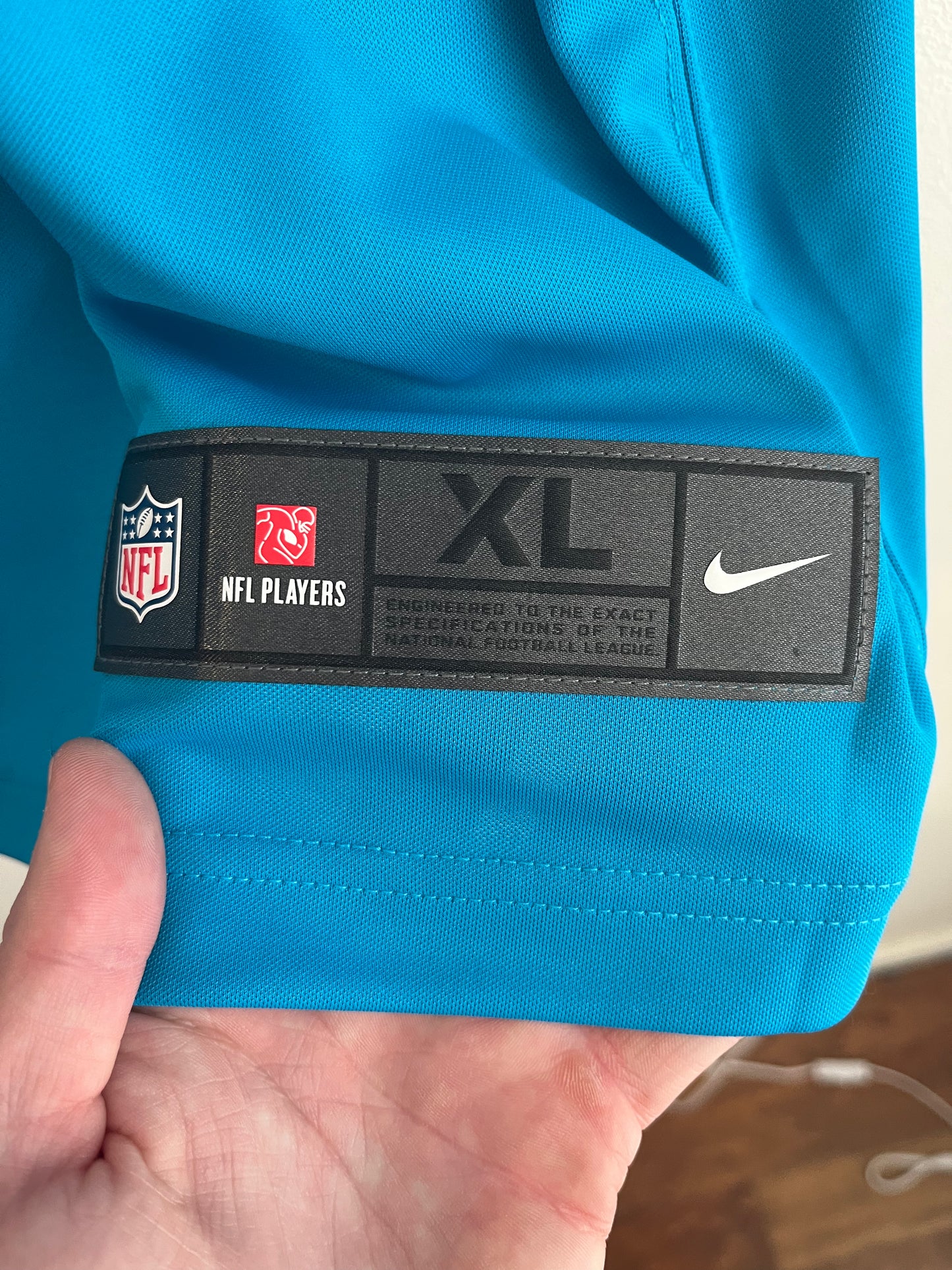 2021 Carolina Panthers DJ Moore Deadstock Electric Blue Jersey (XL)